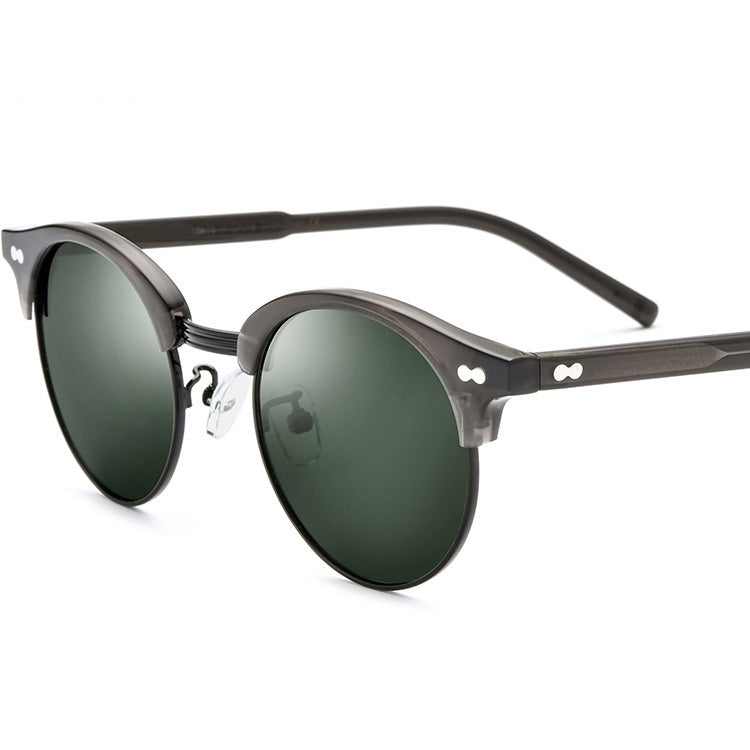 Polarized Round Frame Driving Sunglasses