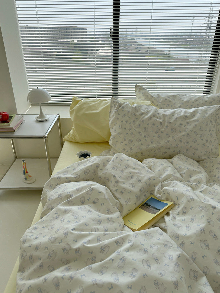 Small Flower Bed Sheet Four-piece Cotton