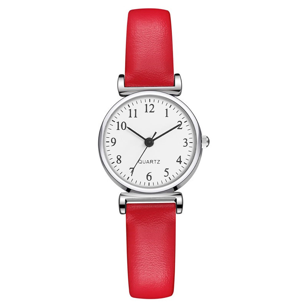 Small Simple Student Quartz Watch with Thin Strap
