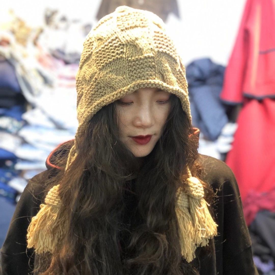 Literary And Artistic Personality Warm And Western Goddess Fan Wool Hat