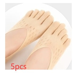 Women's Velvet Five Toe Socks - Breathable & Sweat-Absorbing