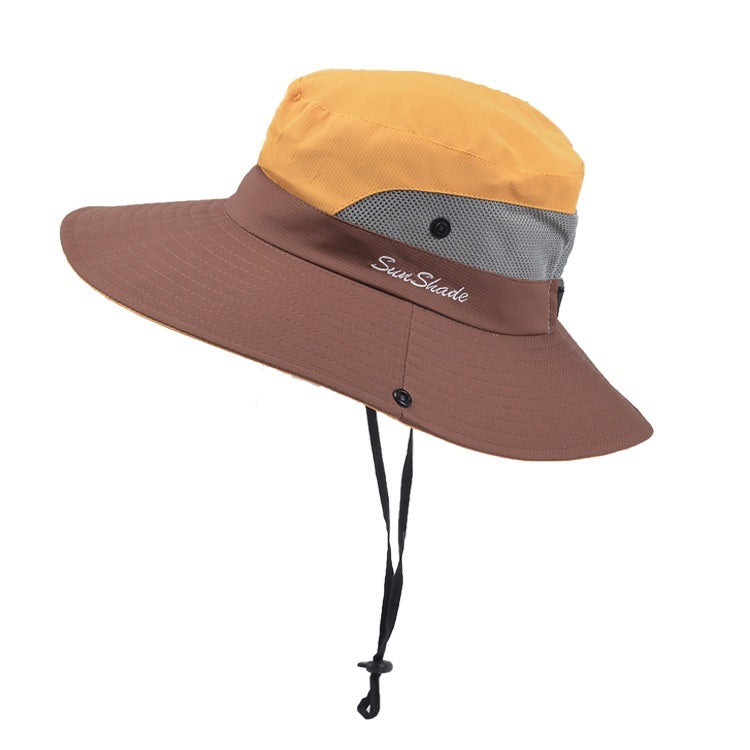 Unisex Summer Foldable Sun Fisherman Hat Men Women Wide Brim Casual Outdoor Travel Beach Sunscreen UV Protection Sun Hats