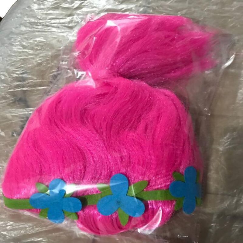 Magic Elf Trolls Trolls Doll Wig Children's Flame Wig Magic Elf Wig Princess Bobi
