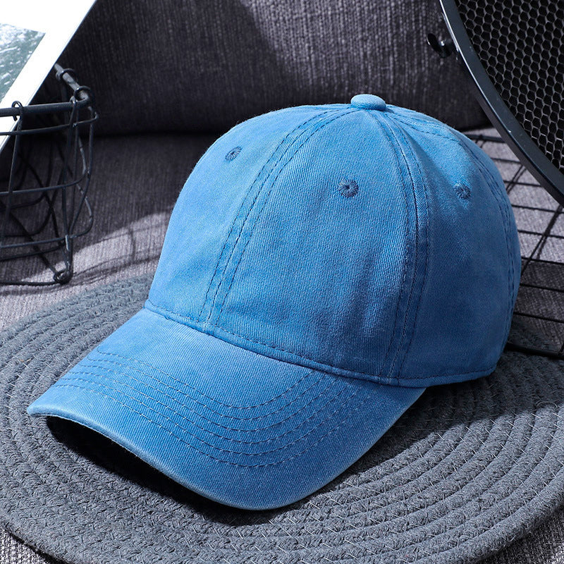 Unisex Washed Cotton Distressed Baseball Cap