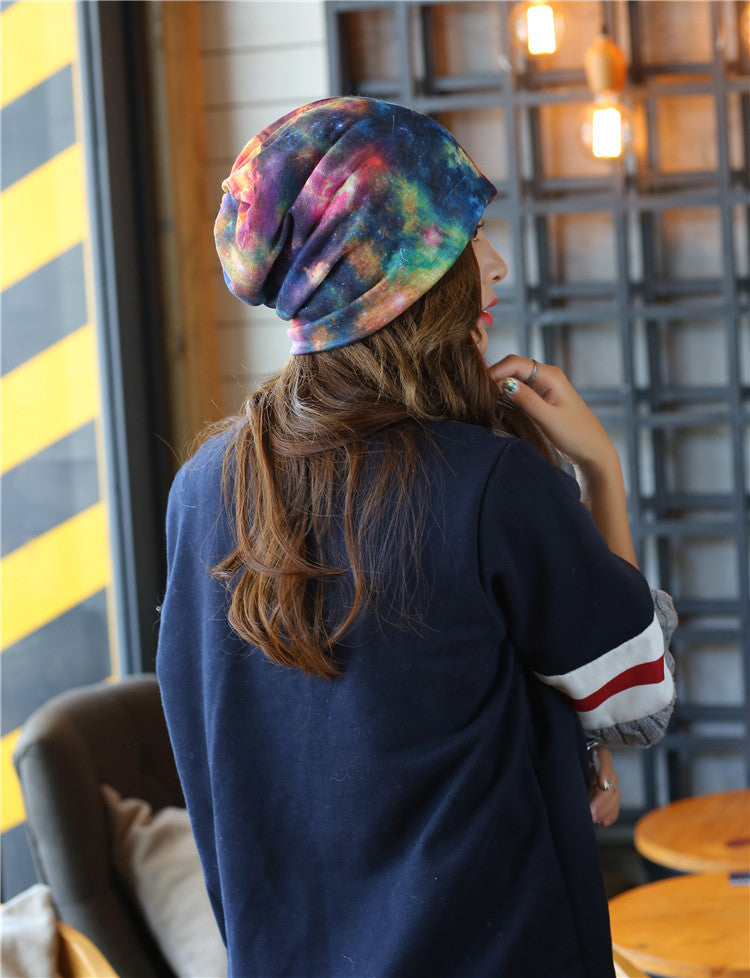 Starry Sky Graffiti Multifunctional Polyester Hood