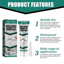 Jue-Fish Tile Repair Paste Crack Repair Tile Quick Drying Adhesive Marble Bathtub Furniture Toilet