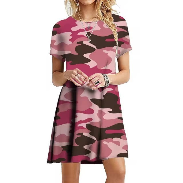 Summer Female Military Camouflage Skirt