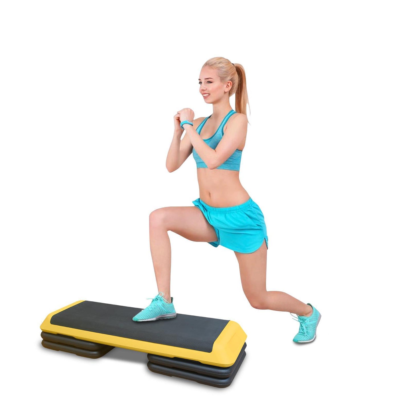 Adjustable Aerobic Stepper - Fitness Stepper with 4 Lifts