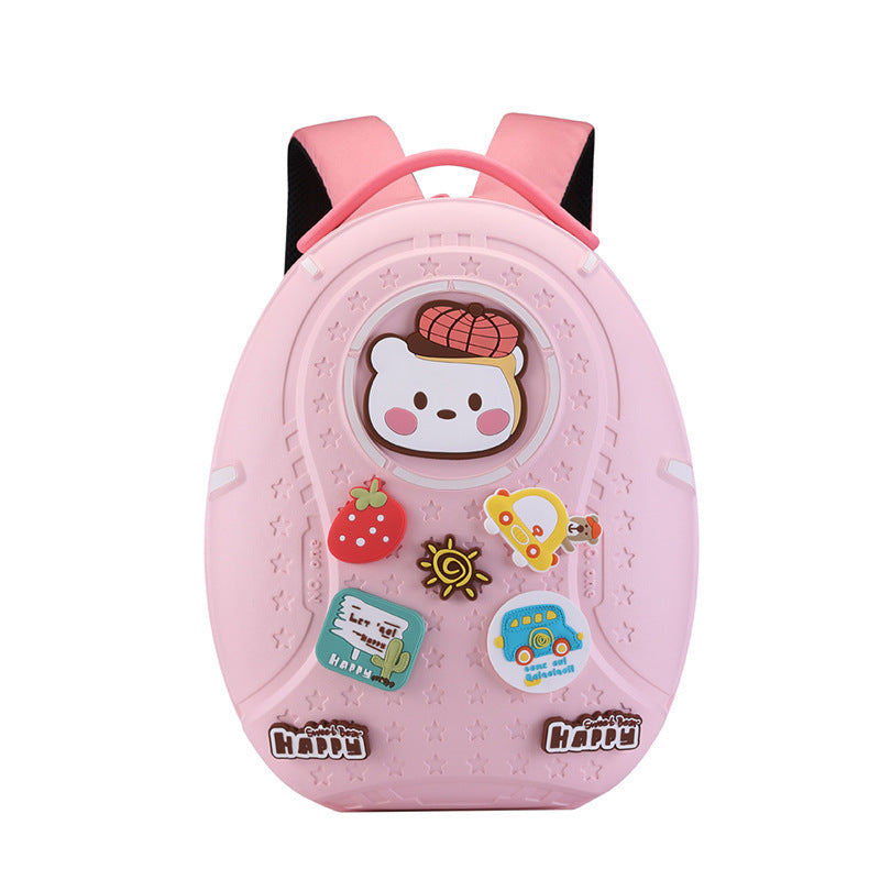 Trendy Cartoon DIY Kids Backpack - Stylish School Bag