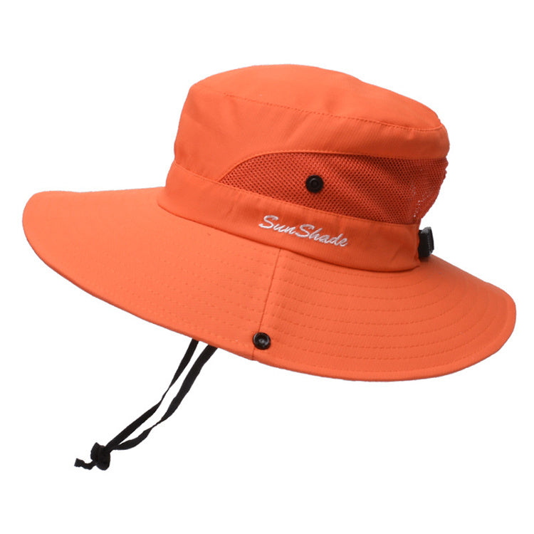 Unisex Summer Foldable Sun Fisherman Hat Men Women Wide Brim Casual Outdoor Travel Beach Sunscreen UV Protection Sun Hats