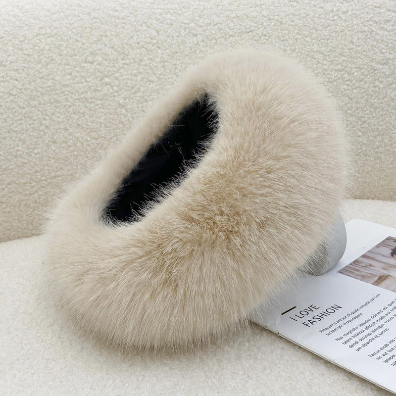 Winter Fur Thickened No-Top Hair Ring Hat