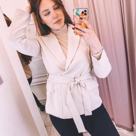 Women's Overalls Slim Black New British Style Formal Suit