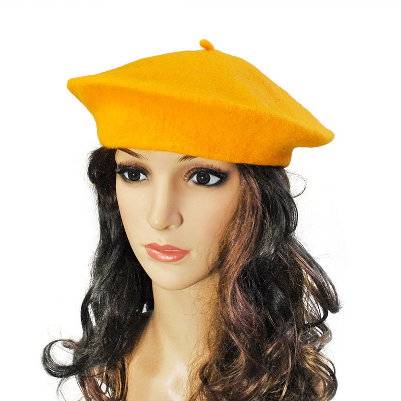 Korean Style Autumn And Winter Women's Wool Beret Hat