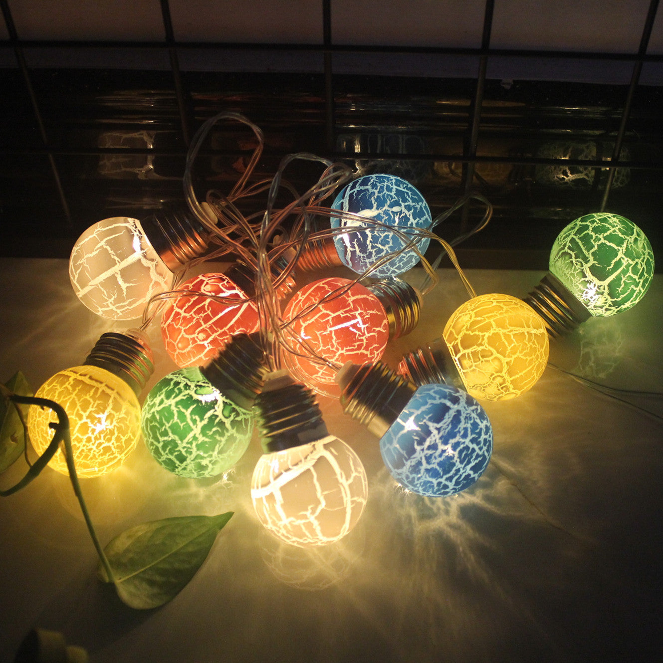 Led Lights Cracked Bulbs String Of Festive Decorations