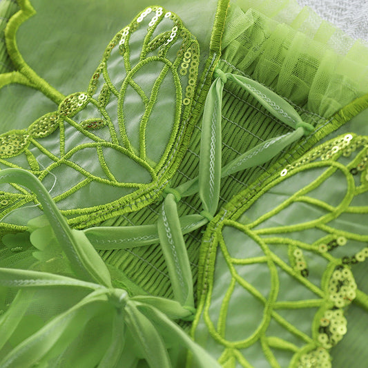 Dress Children's Mesh Skirt Children's Green Butterfly