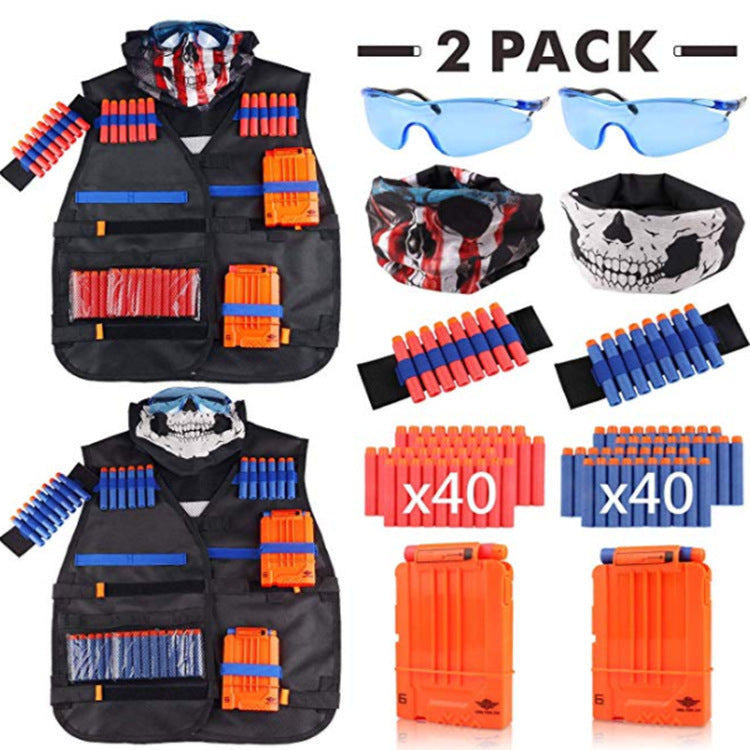 Children's Tactical Vest Equipment Soft Bullet Gun Attack Elite Series NeF Accessories Set