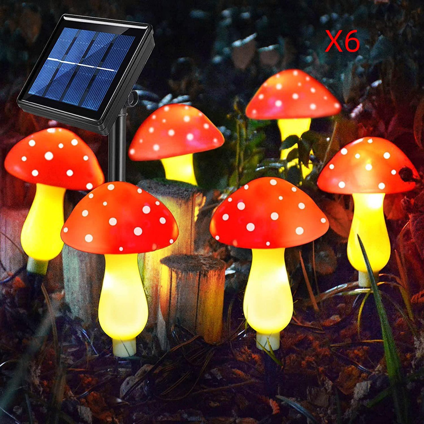 Plastics Solar Mushroom Night Light - Outdoor Courtyard Garden Decoration