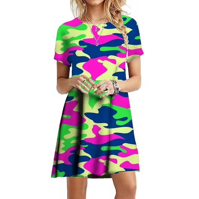 Summer Female Military Camouflage Skirt