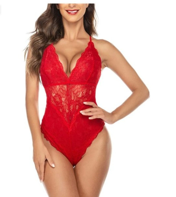 European and American Lace Lingerie – Elegant One-Piece Design
