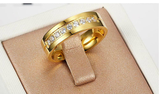 Stainless Steel Accessories - Fashion 18K Ring for Women