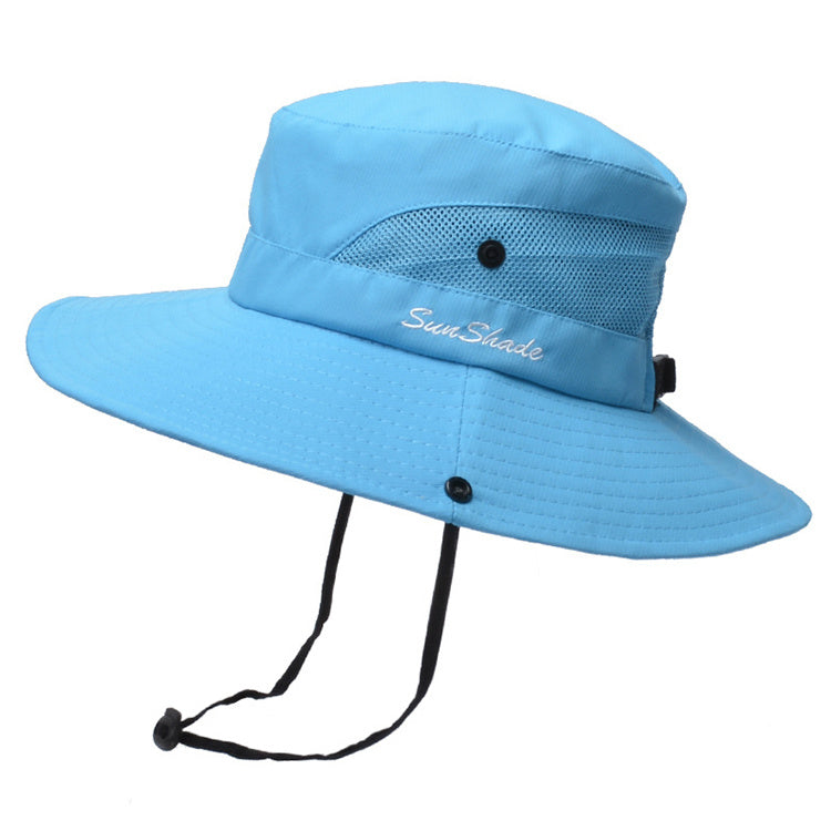Unisex Summer Foldable Sun Fisherman Hat Men Women Wide Brim Casual Outdoor Travel Beach Sunscreen UV Protection Sun Hats
