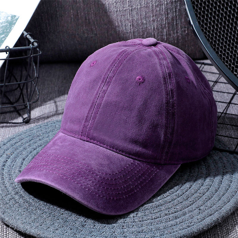 Unisex Washed Cotton Distressed Baseball Cap