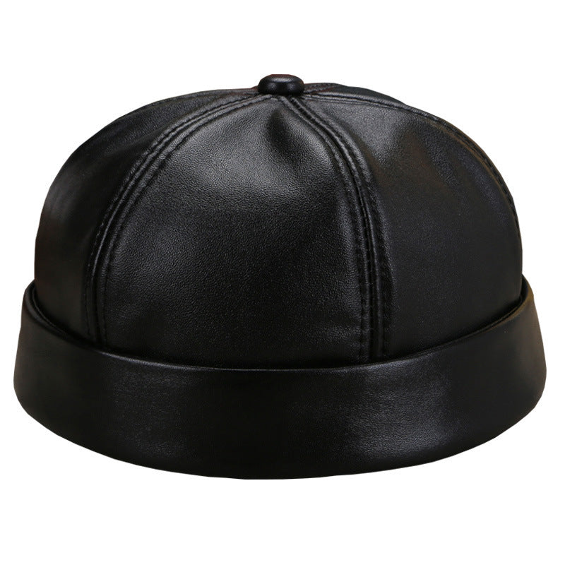 Dome Adjustable Leather Landlord Hat for Men