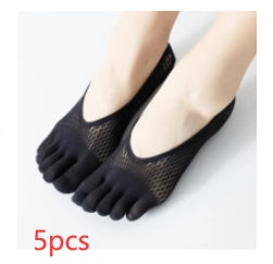 Women's Velvet Five Toe Socks - Breathable & Sweat-Absorbing