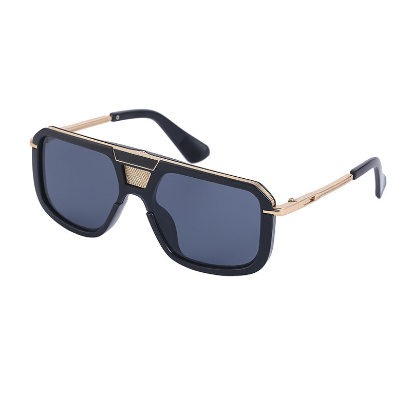 Retro Square Large Frame Sunglasses for Men & Women
