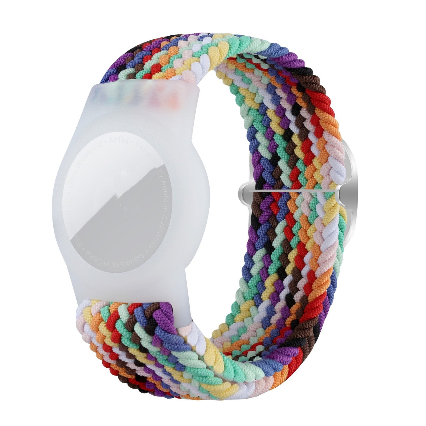 Airtag Kids Wristband - Soft Shell Rainbow Strap for Apple Airtag