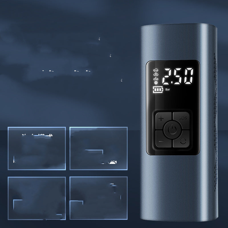 Wireless Portable Electric Car Air Pump – High Power 60W, USB & Cigarette Lighter Charging