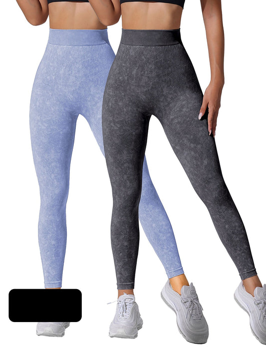 2-Pack Seamless Sand-Washed High-Waist Yoga Pants
