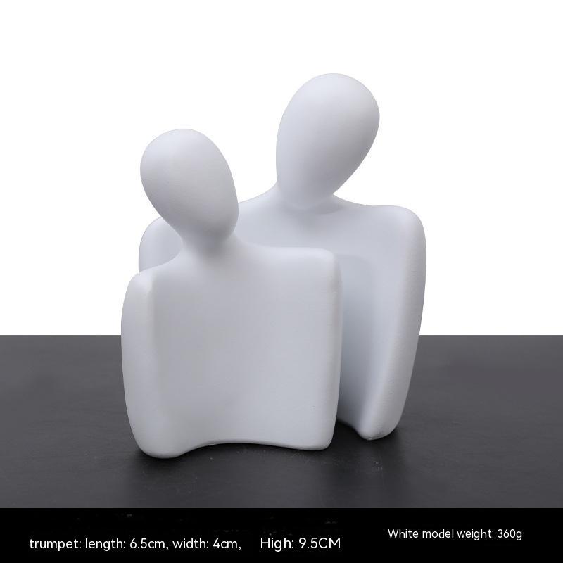 Modern Minimalist Sculpture – Ceramic Resin Home Decoration