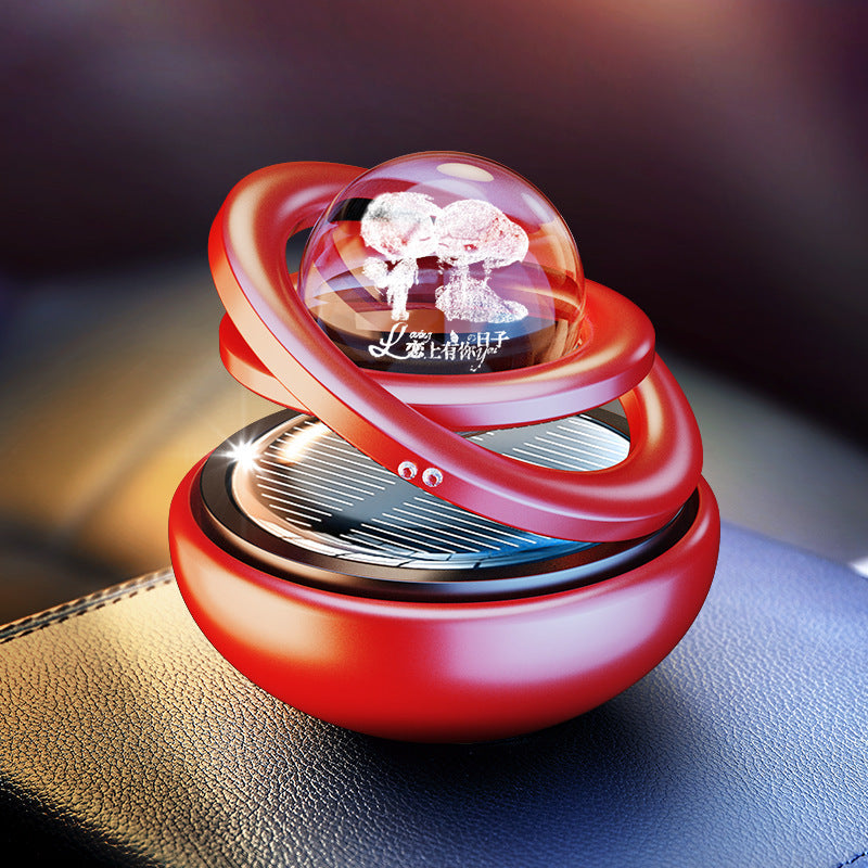Solar Rotating Car Aroma Decoration