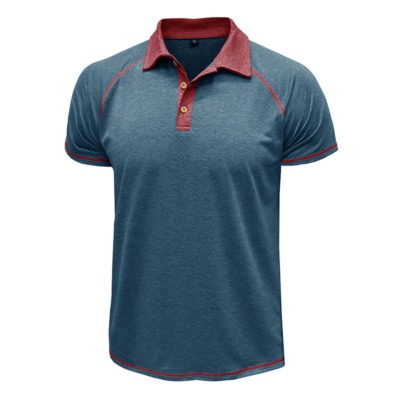 Short-Sleeved Lapel T-Shirt Polo - Bottoming Shirt for Men