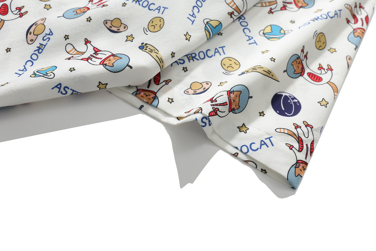 Funny Cartoon Full Printed Short Sleeve Shirts For Men And Women