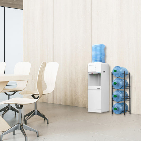 3-Tier Water Bottle Holder, 5 Gallon Removable Water Bottle Holder Organization Storage Rack, Black