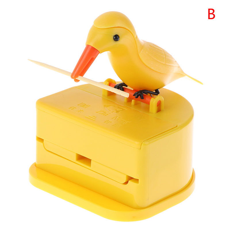 Small Bird Toothpick Box Push-type Plastic Cartoon Automatic Net Red Toothpick Barrel Cute Household