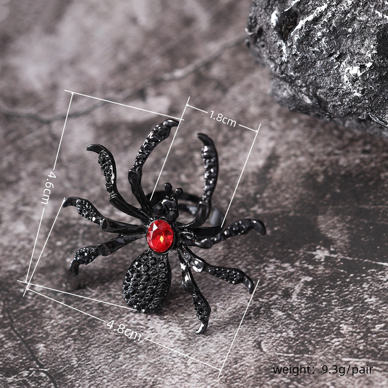 Halloween Spider Ring with Rhinestone