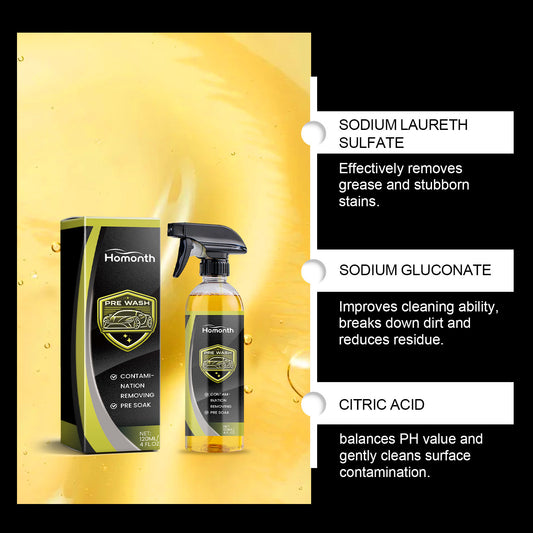 Homonth Automotive Detergent Wipe Free Car Wash Liquid Stain Removal Cleaning Protection Bright Daily Maintenance