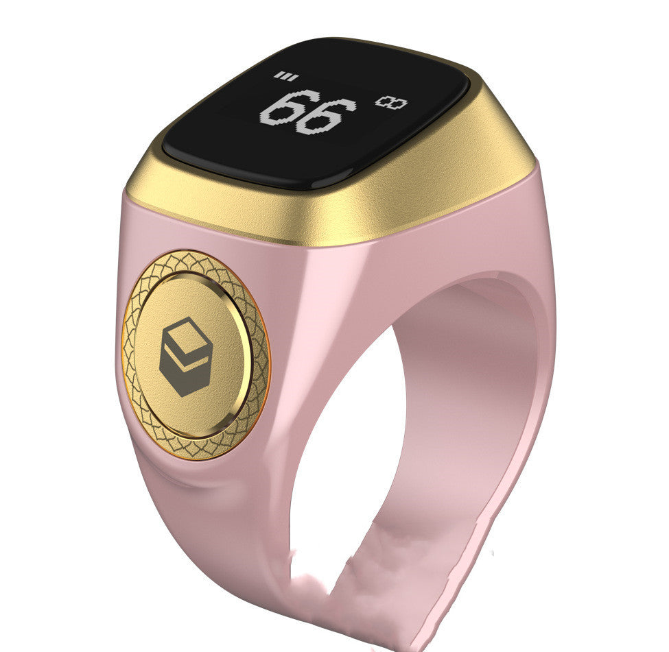 Zikr1 Lite Smart Ring – Digital Muslim Tasbih Counter with OLED Display and Bluetooth