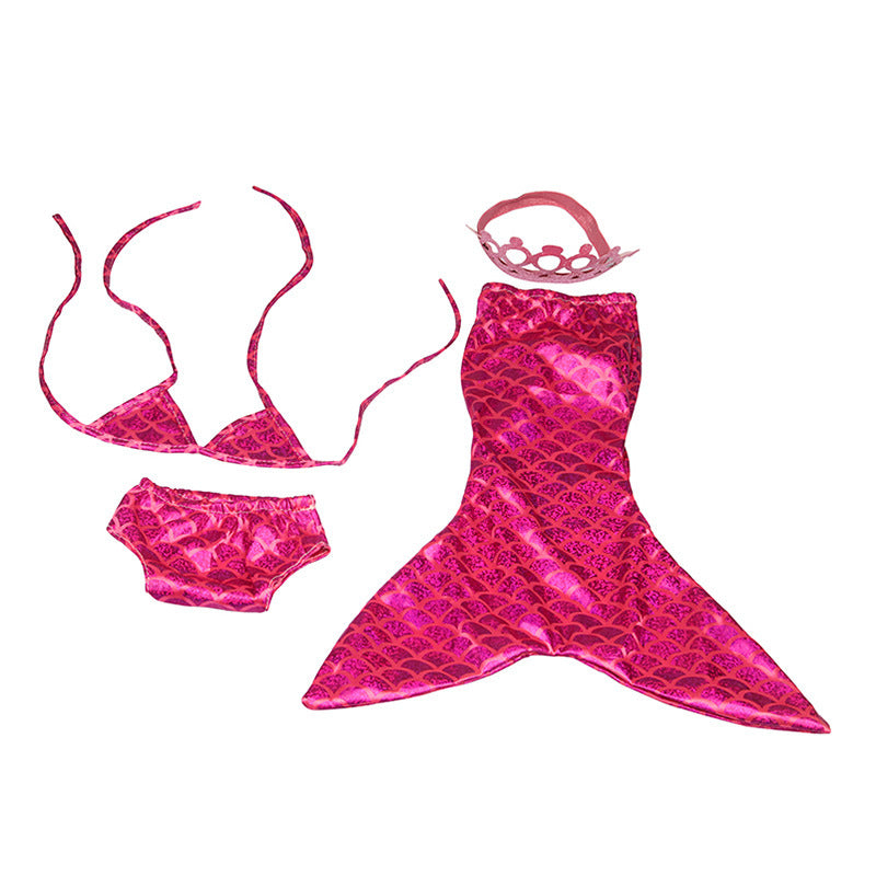 American Doll Accessories Mermaid Swimsuit Molly Bikini Crown Swimsuit Three-piece Set