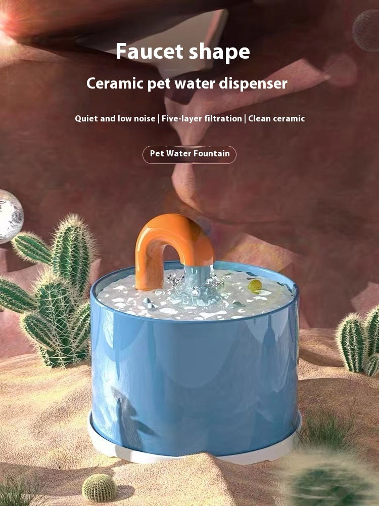 Automatic Circulating Water Drinking Mouth Wet-Proof Cat Ceramic Water Dispenser