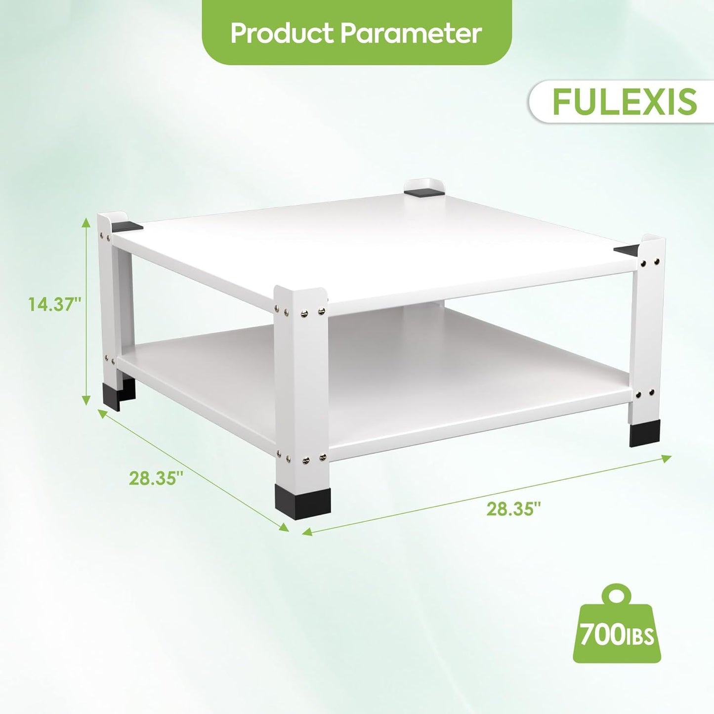 Laundry Pedestal 28.35 In Width, Washer And Dryer Pedestals With Storage Shelf, 700lbs Weight Capacity Washing Machine Stands For Most Washers And Dryers, Assembly Required