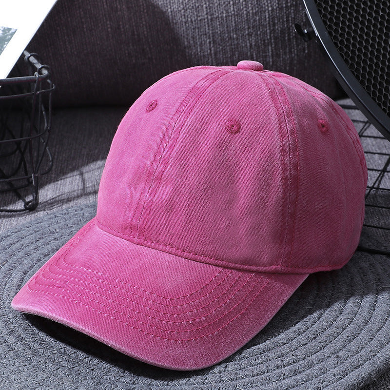 Unisex Washed Cotton Distressed Baseball Cap