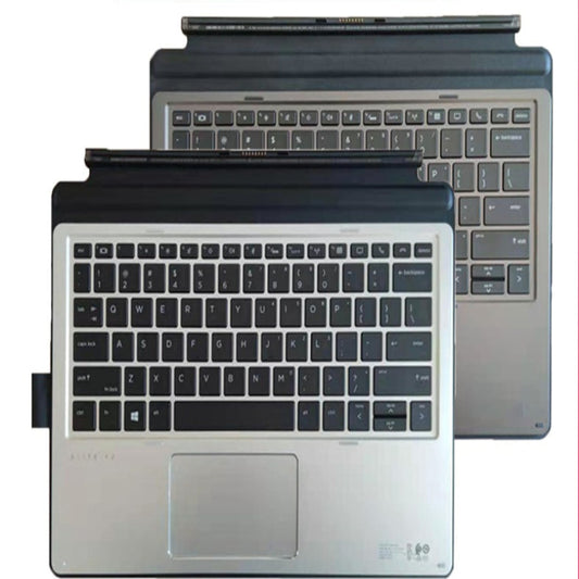 Keyboard and trackpad of a laptop on a white background