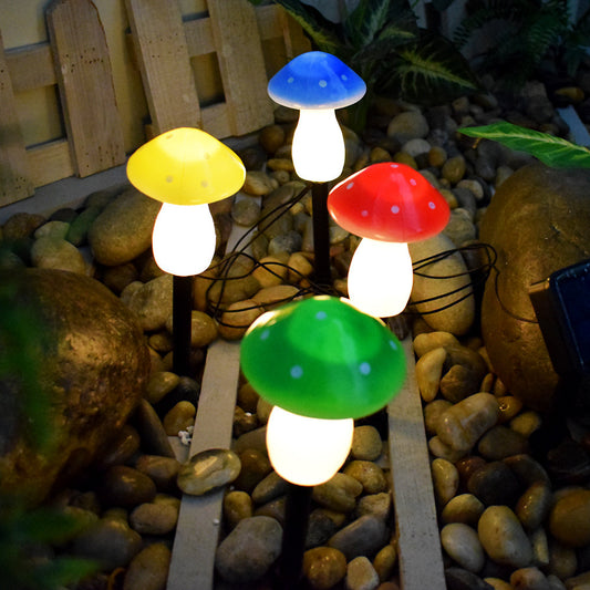 Plastics Solar Mushroom Night Light - Outdoor Courtyard Garden Decoration