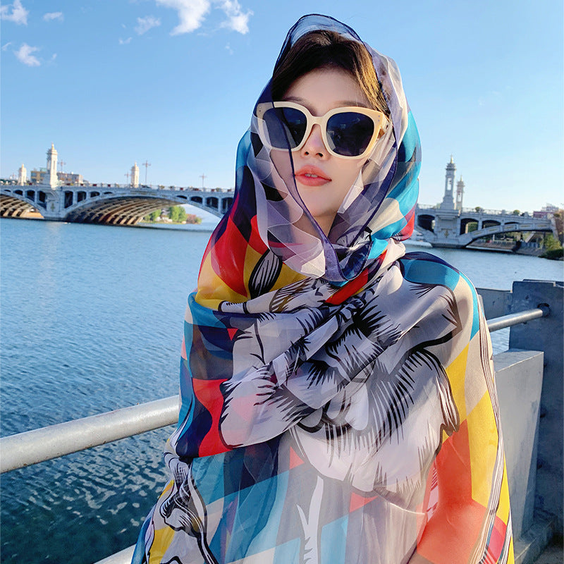 Beach Travel Long Outer Match Shawl
