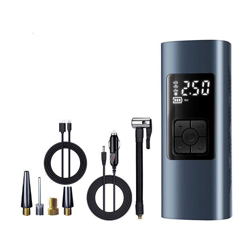 Wireless Portable Electric Car Air Pump – High Power 60W, USB & Cigarette Lighter Charging