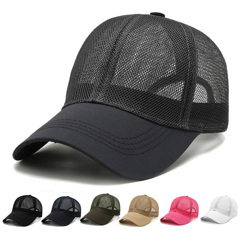 Unisex Breathable Mesh Flat Cap for Summer
